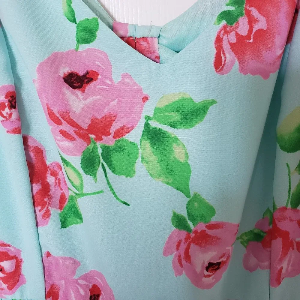 Bo Bel Aqua Dress Size Medium - Picture 4 of 9
